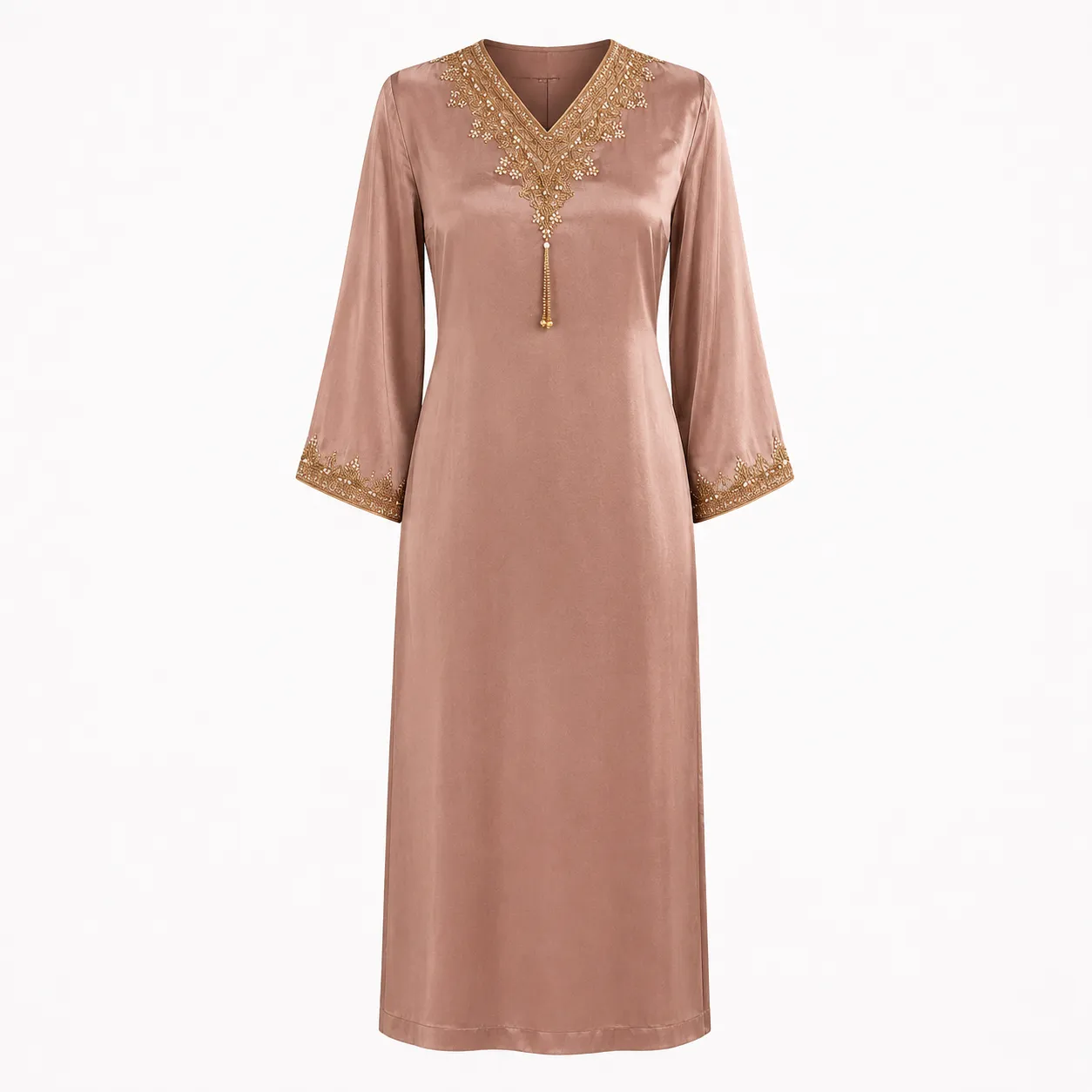 Rosewood Grace Embellished Silk Kurti Set